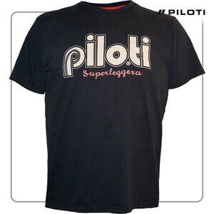 Piloti Men's Black T-Shirt (Size L)